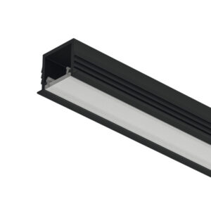 833.94.101 AL profil 1103 pre LED pás 8mm Loox5 zápustný čierny 2,5m s opálovým difúzorom