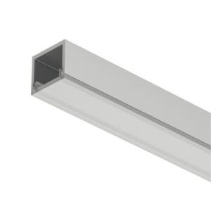 833.95.732 AL profil 2101 pre 8mm LED pás Loox5 povrchový strieborný 3m s naloženým opálovým difúzorom