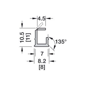833.95.740_a Plastový profil 1102 pre LED 5mm pás Loox5 zápustný 3m