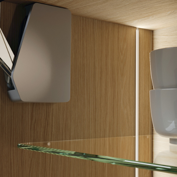 Plastový profil 1102 pre LED 5mm pás Loox5 zápustný 2,5bm