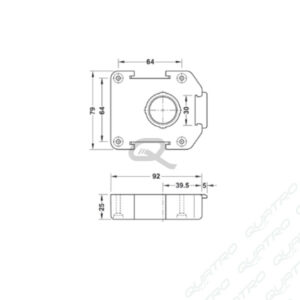 9079_a Platnička AXILO 79x92x25mm čierna Häfele 637.76.333