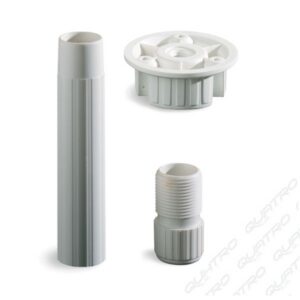 9084-1 Noha R2 120 mm biela PVC 3-dielna rektifikácia