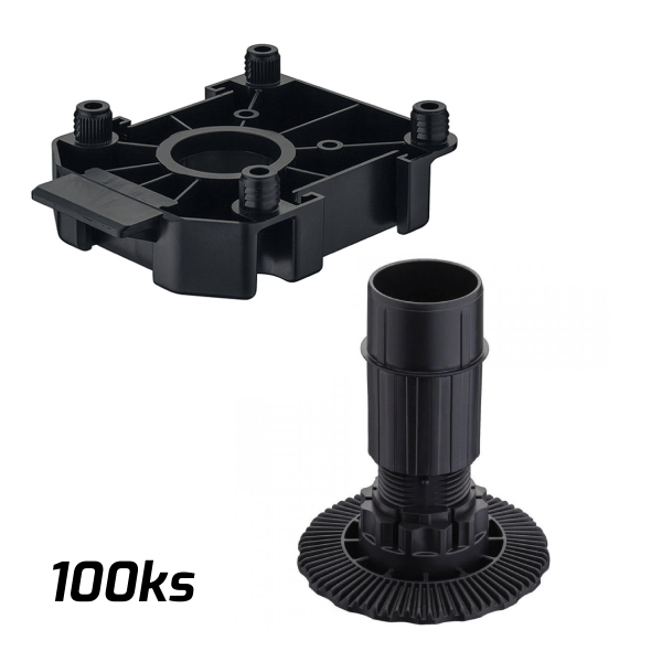 Sada noha AXILO 80mm + platnička na nalisovanie 100 kompletov 637.76.352+637.76.334