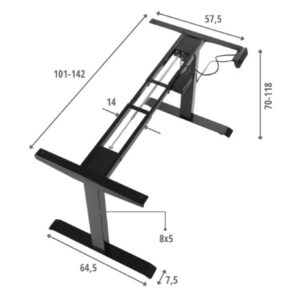 9144_d-1 Elektrická výškovo nastaviteľná podnož UT01N-2T - šírka 101-142cm (viac farieb)