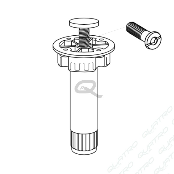921_a-1 Noha R2 100 mm biela PVC rektifikácia