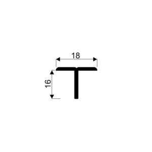 Lišta spojovacia "T" 18 DEKOR 3m šampaň - SEVROLL 01370