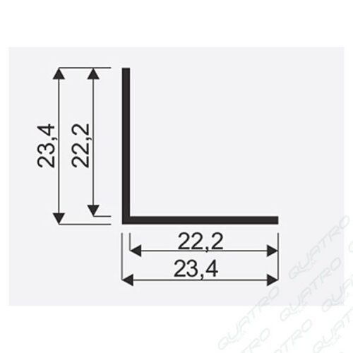 Lišta krycia 22x22x1,2 3m Al - SEVROLL 02458
