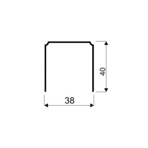 Posuvný profil horný SINGLE 3m čierny  - SEVROLL 05989