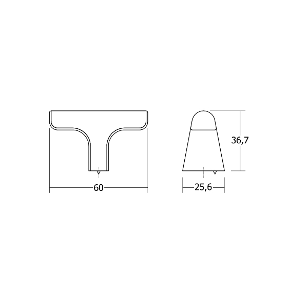 Knopok HINOKI VIEFE L60mm bronz 0686060L619