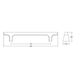 Úchytka HINOKI WOOD Viefe L160 dub 0681160W00