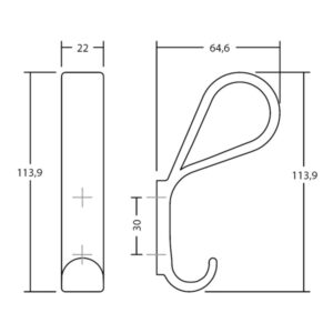 Vešiak BELT Viefe 22x114mm červená sopka 7039022ZM72