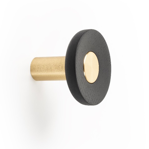 Vešiak ZOOT VIEFE mosadz brúsená tmavá + čiena matná lakovaná D60mm 7001060N291M2
