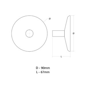 Vešiak ZOOT VIEFE mosadz brúsená tmavá + orech D90mm 7001090N29117