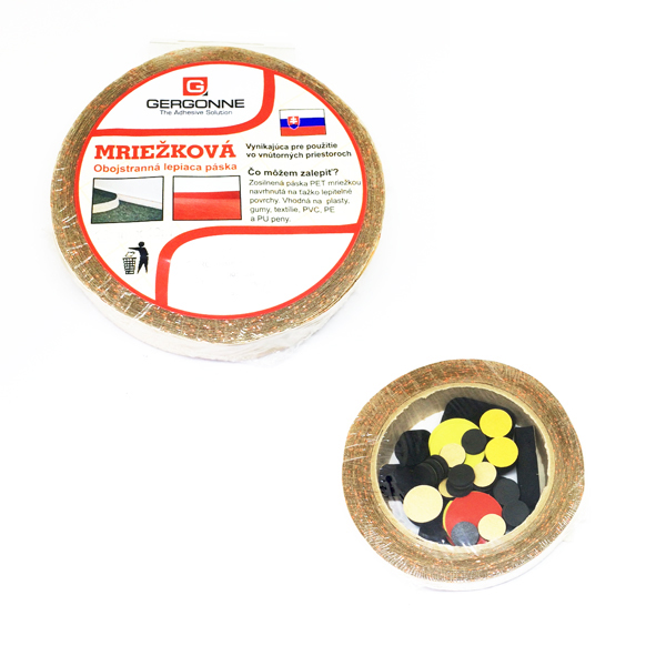 Páska lepiaca obojstranná MRIEŽKOVÁ 19x10