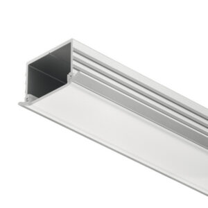 833.72.984 AL profil 1191 pre LED pás 10mm Loox5 zápustný strieborný 2,5m s opálovým difúzorom