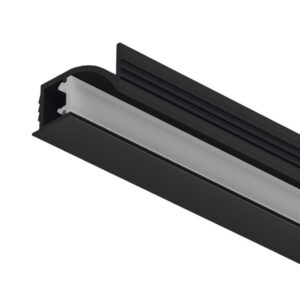 833.94.109 AL profil 1107 pre LED pás 5mm Loox5 zápustný čierny 2,5m s opálovým difúzorom