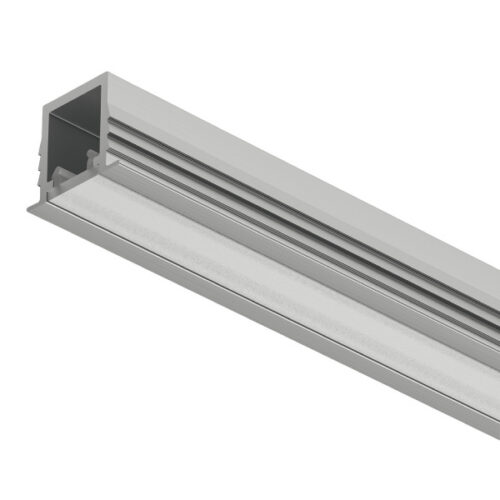 AL profil 1104 pre LED pás 8mm Loox5 zápustný strieborný 3m s opálovým difúzorom