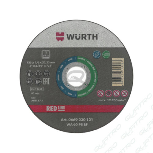 Kotúč rezný na ocel / nerez 125x22x1 Würth