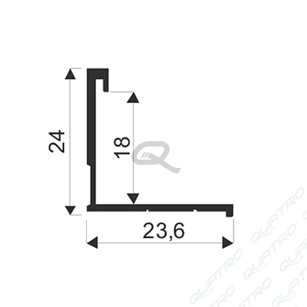 Bočný úchyt SECRET LINE II L24 2,7m AL - SEVROLL 02550