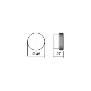 Knopok BOTO VIEFE D45mm čierna brúsená 0710045L30