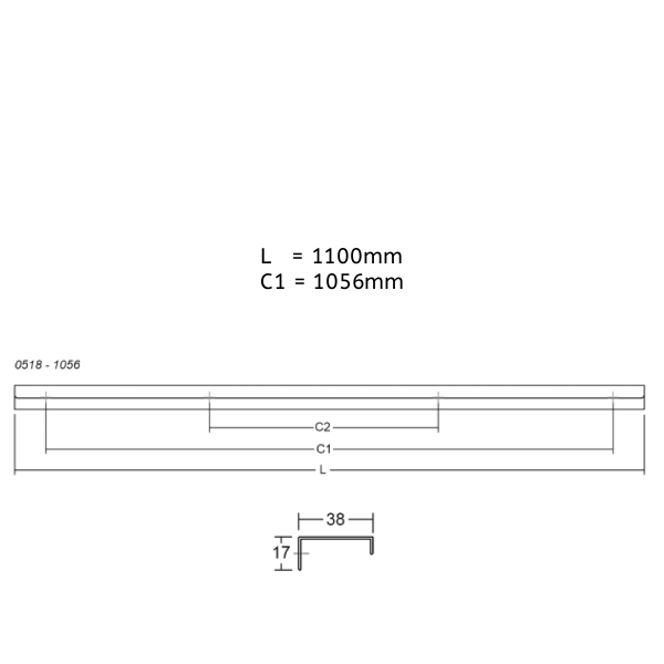 Úchytka WAY VIEFE L1056 bronz brúsený 05181056L619